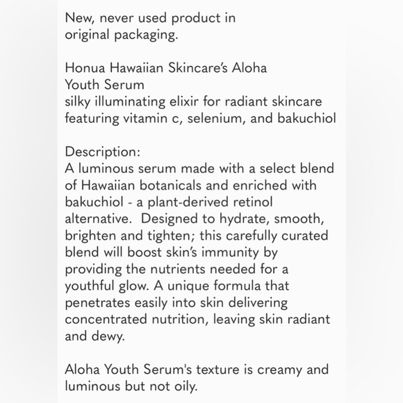 HONUA ALOHA Hawaiian Skincare Youth Serum! - Picture 6 of 7